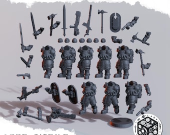 Naval Heretic Anointed 32mm Resin Miniature Multi-Kit: Grimdark Trench Warfare