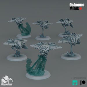 SEA Coalition Drones | 32mm Sci-Fi Robot Proxies for Wargames | DAO Inspired Miniatures by Oshounaminis for OPR