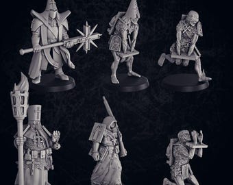 Fanatic Trench troops - 6 Count - 32mm Scale Resin Models