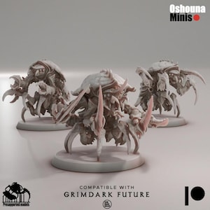 Deep Hive Lobster Warriors (Set of 3)  Resin Miniature | 28mm 32mm Alien Hives Proxy for Grimdark and Sci-Fi Wargames  Oshouna Minis for OPR