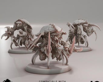Deep Hive Lobster Warriors (Set of 3) - Resin Miniatures for Grimdark Wargames