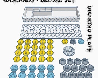 Gaslands Template & Token Set: 3D Printed Car Combat Wargame Accessories
