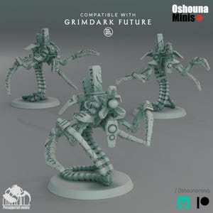 Doomed Empire Burrower Bots Snakes 32mm Robot Legion Proxies for Grimdark and Sci-Fi Wargames Like OPR and Tabletop Battles