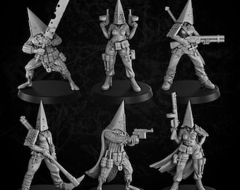 6 truppe Fanatic - Modelli in resina in scala 32 mm compatibili con Trench Crusade