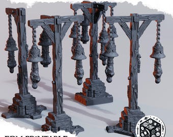 Grimdark Corpse Pole Kit: 32mm Modular Resin Terrain