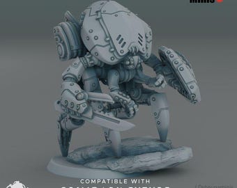 Combinaison de combat SEA Coalition : miniature en résine de science-fiction de 28 mm