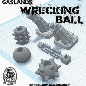 Gaslands Wrecking Ball Addon - Osprey Publishing - 3d printed accessories for popular toy car game