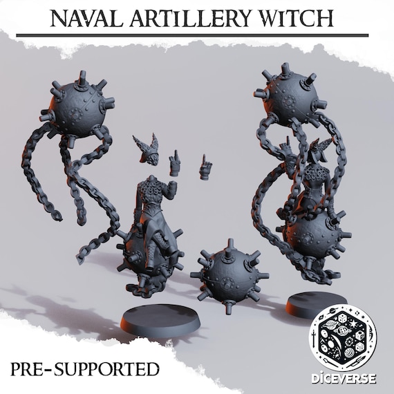 Naval Raider Artillery Witch Miniature | Heretical Forces