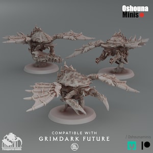 Deep Hive - Flying Lobster Warriors  - Alien Hives Proxies  by Oshouna Minis for Wargames like OPR