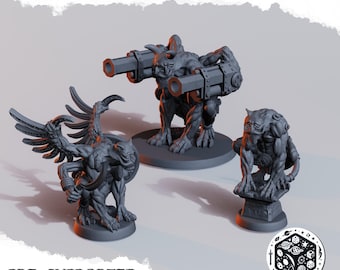 2x Resin Takwin Homunculus: Grimdark Wargame Terrain (28-32mm Miniatures)