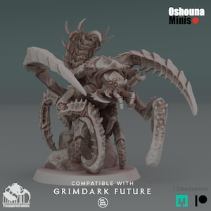 Deep Hive Lobster Alpha Resin Miniature | 28mm 32mm Alien Hives Proxy for Grimdark and Sci-Fi Wargames | Oshouna Minis for OPR
