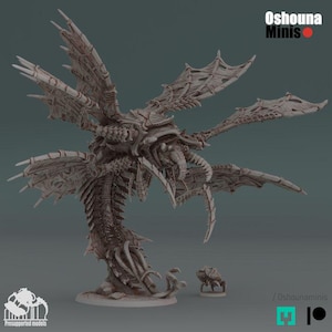 Deep Hive Winged Titan 32mm Alien Hives Proxies for Grimdark and Sci-Fi Wargames Like OPR and Tabletop Battles by Oshouna Minis