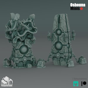 Doomed Empire – Monolith Shards Resin Miniature | 28mm 32mm Scale Proxy for Grimdark Sci-Fi Wargames Like OPR by Oshouna Minis