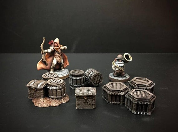 Delving Decor: Dwarven Loot Markers - 3d Printed RPG Tabletop Game Marker Accessory - 4 Pieces - FDM Safe PLA Plastic - 28mm