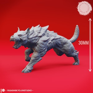 Hellhound Fantasy Resin Miniature | DnD Miniatures | DND Figurine | RPG | Tabletop Game | by Yasashii Kyojin Studio | 3 Poses
