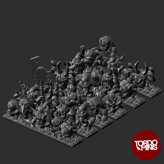 Everchanger God: Demonic Infantry - 1 of each model - 10mm daemon demon Theme  - Warmaster Fantasy