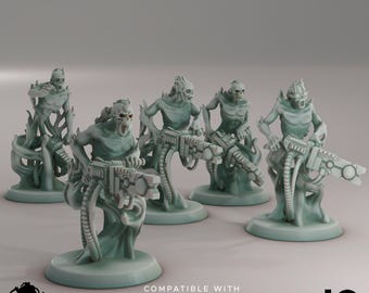 破滅の帝国ライトウォリアーズ：Oshouna Minis製 32mmロボット軍団ミニチュア