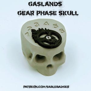 Gaslands Gear Phase Skull - Track your gear phase in style – 3D Printed in PLA for Car Combat Wargames