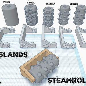 Gaslands Police Light Set  – 6 Upgrade Parts for Post-Apocalyptic Wargames – PLA or Resin – 20mm–1:64 Kitbash Compatible