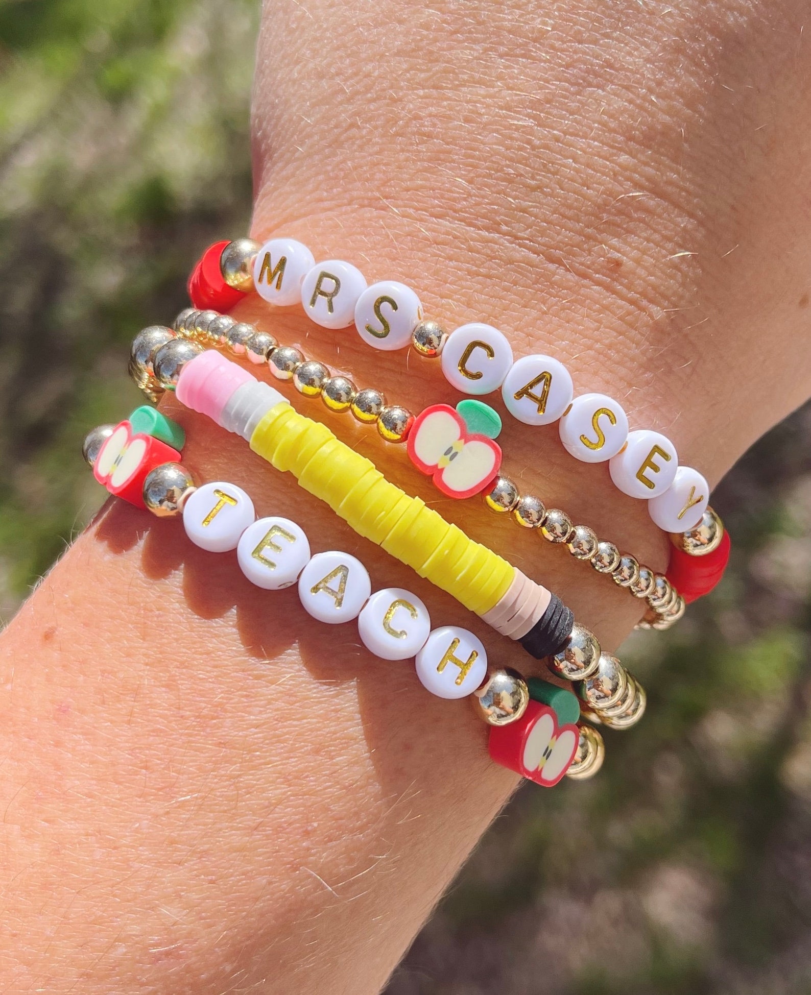 Teacher Appreciation Bracelet Stack Etsy