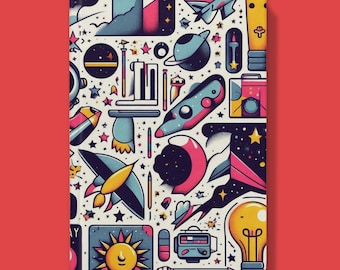Space-Themed Notebook | Galaxy Adventure, Celestial Cover