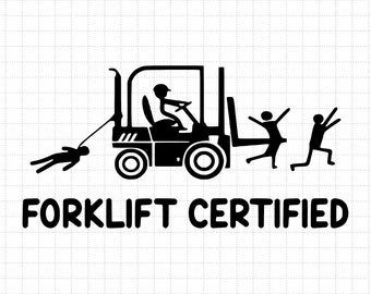 Funny Forklift Operator Forklift Certified Retro Vintage Svg, Svg Files, Cricut, Cut File,Digital Download, Joke Forklift Certified Download