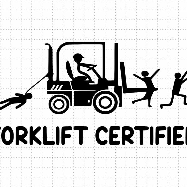 Funny Forklift Operator Forklift Certified Retro Vintage Svg, Svg Files, Cricut, Cut File,Digital Download, Joke Forklift Certified Download