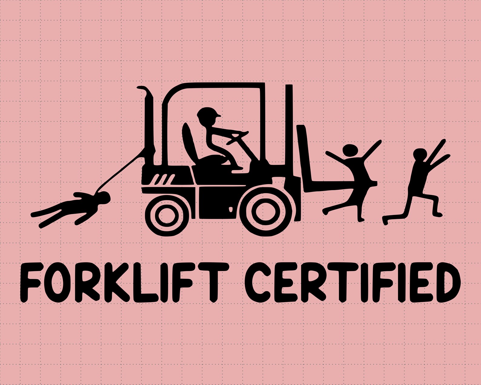 Funny Forklift Operator Forklift Certified Retro Vintage Svg, Svg Files