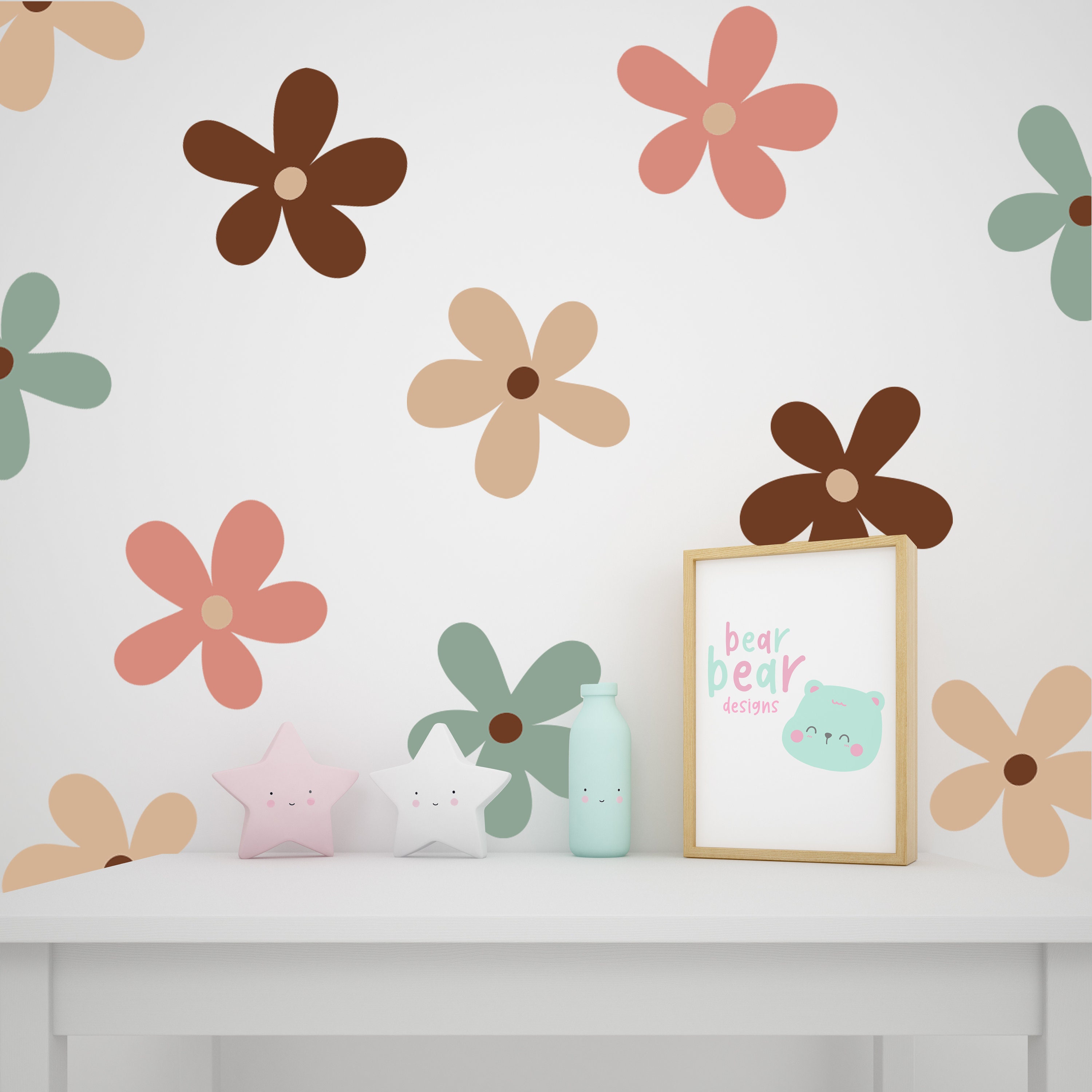 12 Sheets Daisy Stickers 133 Pieces Daisy Flower Decals Vinyl