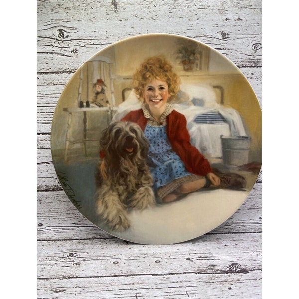 Vtg Edwin M Knowles China Annie & Sandy by William Chambers Collector Plate 8.75