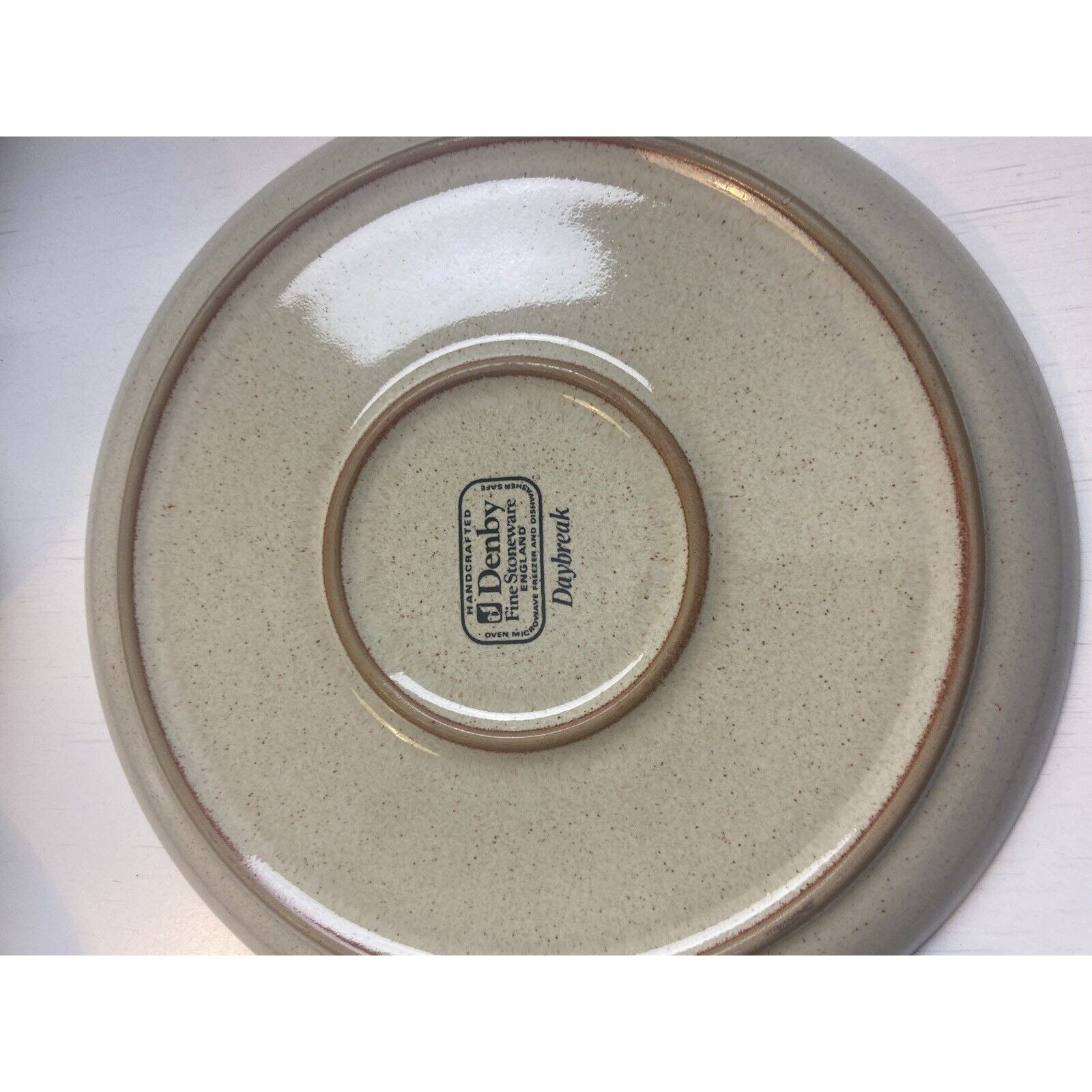 Denby Daybreak Stoneware Set of 2 Dinner Plates 10 1/8 England Beige