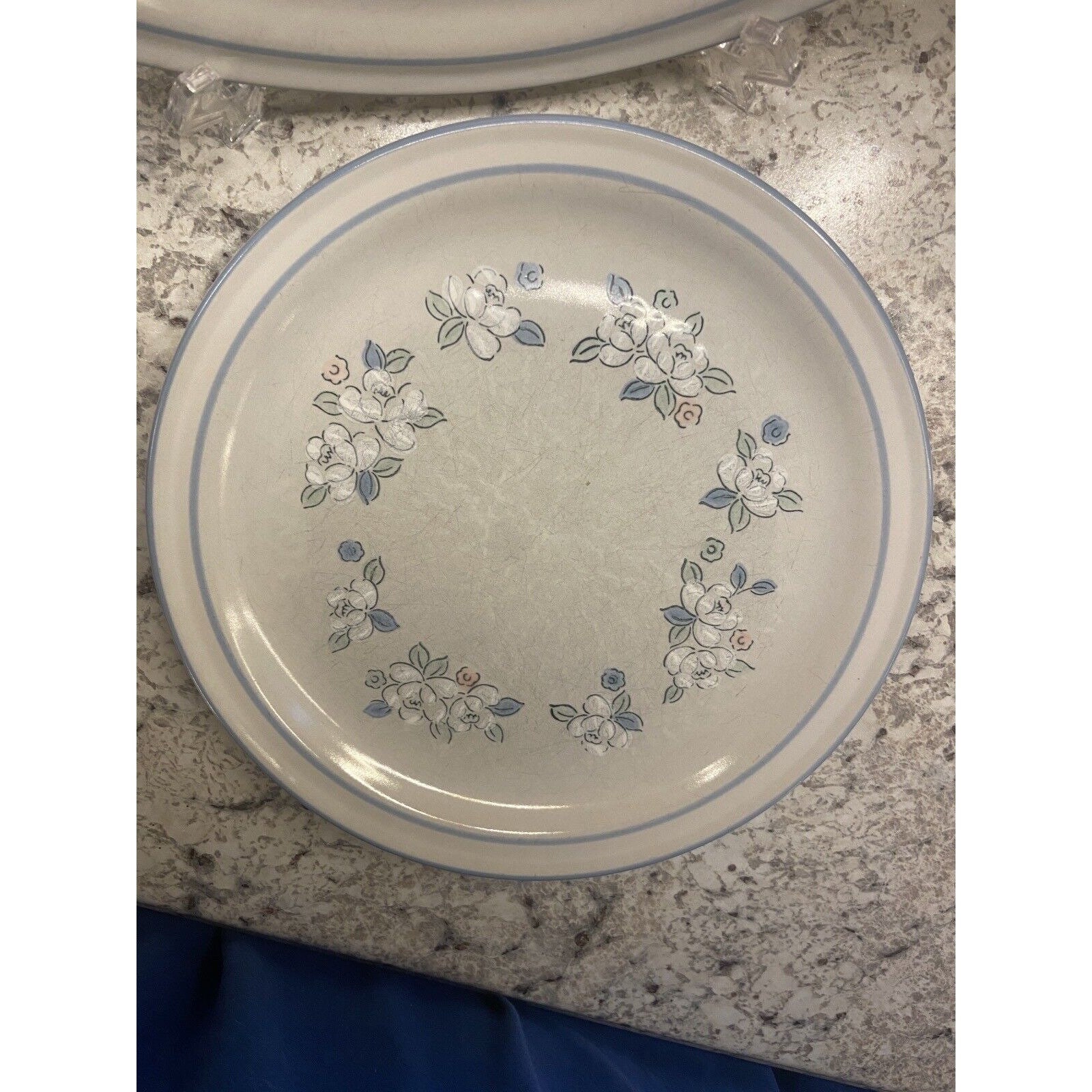 2 CHANTILLY Stoneware Hearthside Vintage Dinner Plates 10 3/4 Fleur De