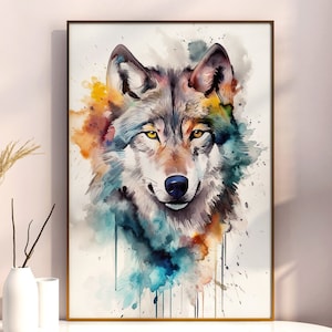 Majestueuze wolf aquarel clipart | Digitale download huilende wolf | Bosroofdier, png PNGEgg | Scrapbookafbeeldingen | Digitaal knutselen | Dieren in het wild
