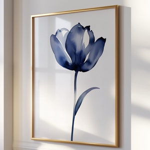 Tulip Flower Digital Download | Watercolor Floral Clipart | Printable Spring Wall Art | Botanical Bloom Print | Instant Download Poster