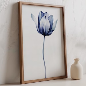 Tulip Digital Download | Watercolor Flower Clipart | Printable Floral Wall Art | Spring Tulip Print | Botanical Bloom | Instant Download