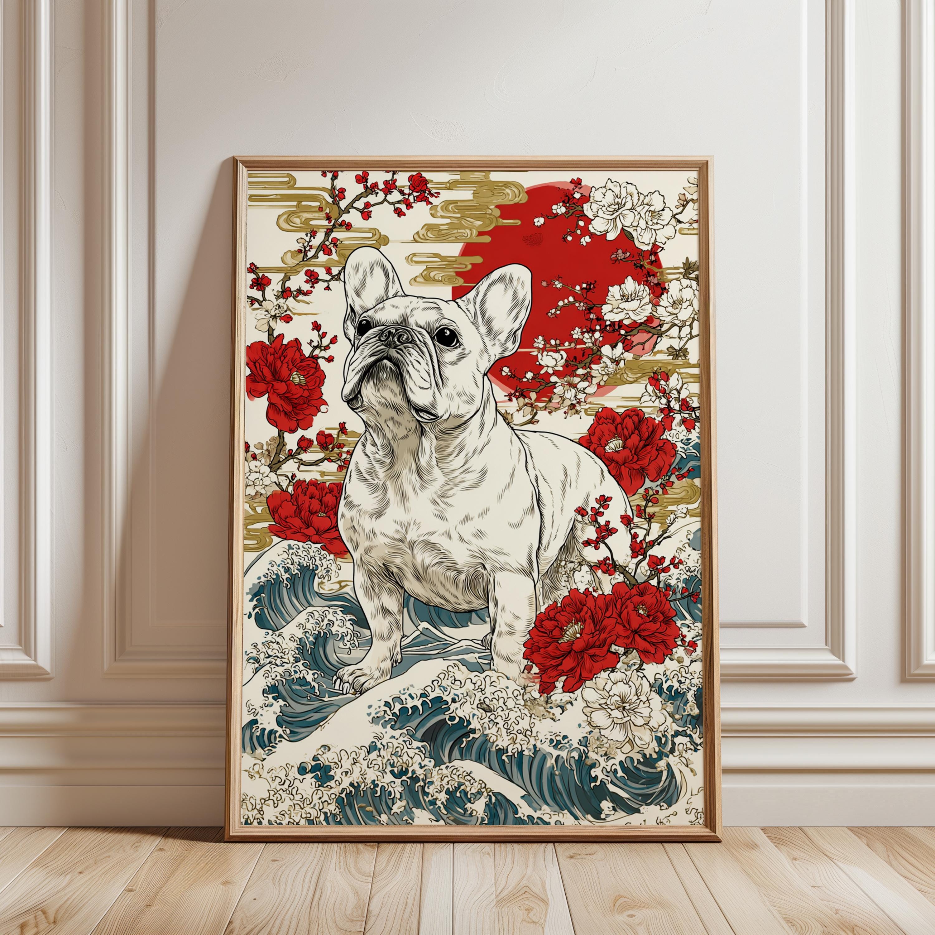 Japanese French Bulldog Art - Etsy