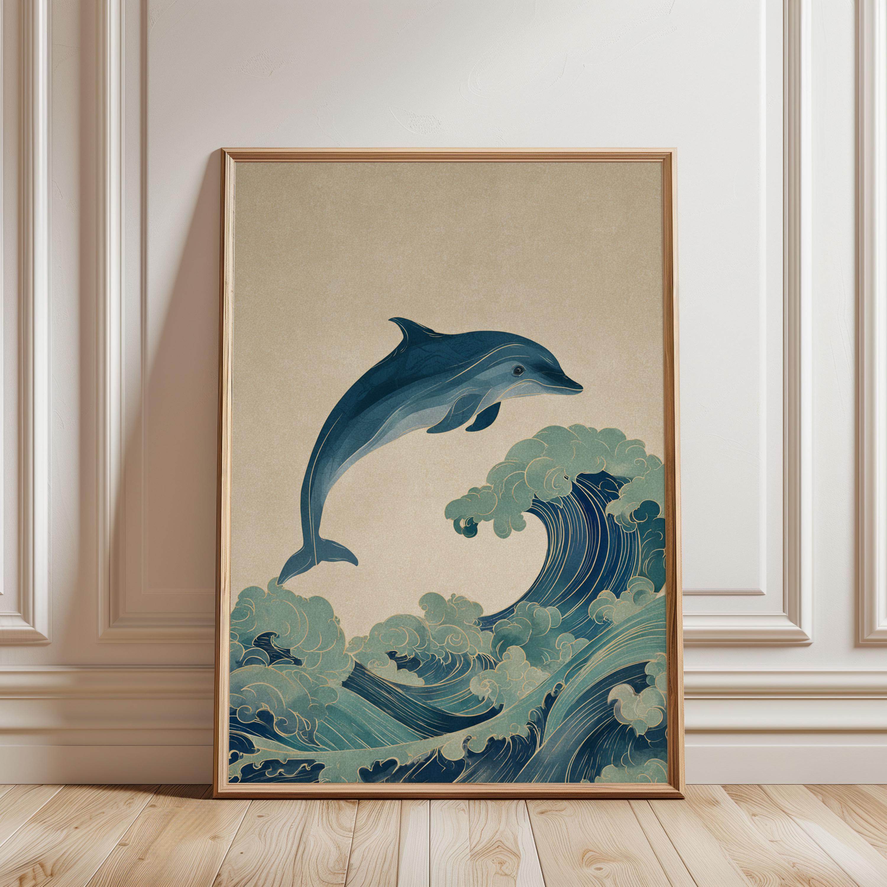 Japanese Dolphin Art Prints - Etsy