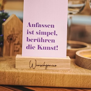 Kartenhalter Wunschgravur Platzkarten Fotohalter Fotoleiste Geschenk Hochzeit Geburtstag Postkarten Wohnaccessoire