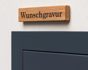 Placa de roble personalizada para buzón – Letrero de madera para puerta con grabado – Letrero autoadhesivo para buzón – Regalo de inauguración de la casa y regalo para un nuevo hogar