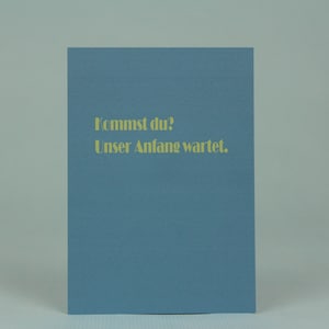 Ansichtkaart kom je? Ons begin wacht