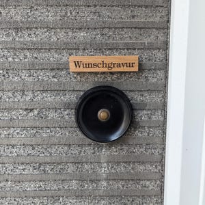 Customizable wooden doorbell sign, oak sign, family door sign, personalized name door sign, front door decoration