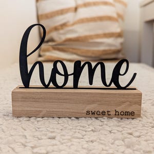 Hogar dulce hogar de madera, tarjetero de madera, ideas de regalo para novia, repisa para cuadros de madera, ideas de regalo para ella, decoración del hogar, decoración de la sala de estar