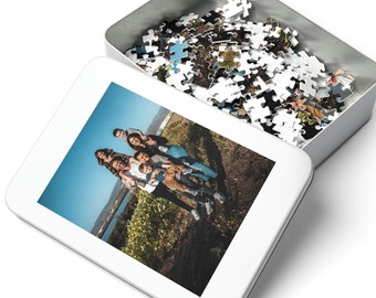 Personalized Photo Jigsaw Puzzle: Custom Family Portrait Gift - Christmas Delivery - Ships Fast