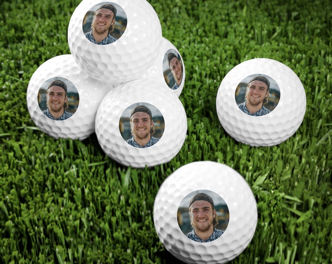 Personalized Golf Balls, 6 pieces - Gift for Fathers Day