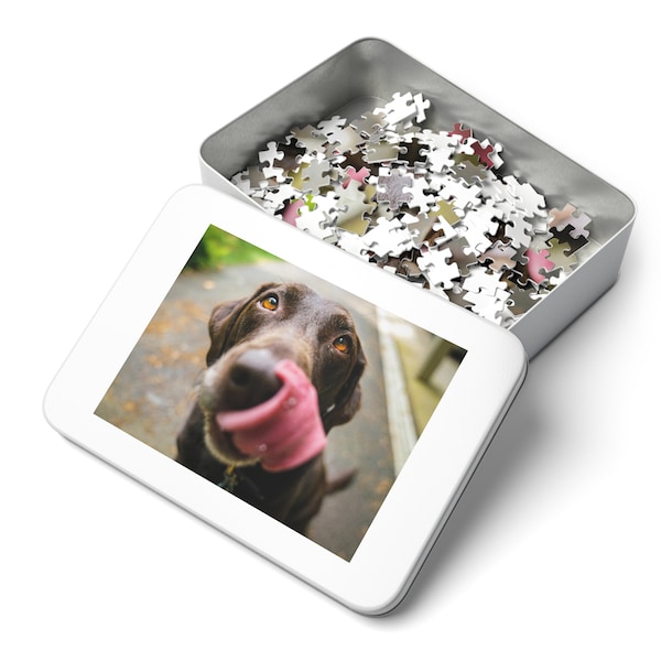 Personalized Pet Photo Jigsaw Puzzle – Custom Dog Portrait - - Christmas Delivery - Ships Fast