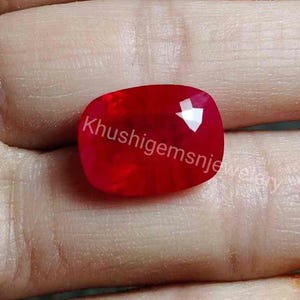 Ruby Corundum Cushion Cut Loose Gemstone Pigeon Blood Red Ring Pendant Earrings Necklace Jewelry Make Gift Lab Cr. 5X4mTo20X14mm 9 Hardness