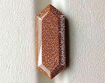 Lab erstellt Grün & Gold Sandstein Hexagon Cut Edelstein Set 4 Stück 26x16x15mm Facettierte Lose funkelnde Steine für die Schmuckherstellung