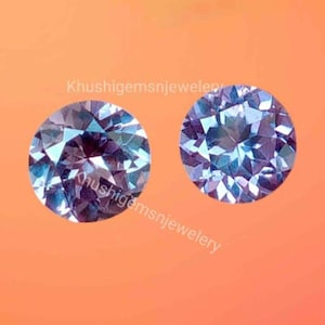 Alexandriet Kleurverandering Edelsteen Losse Rond Geslepen Facet Ring Hanger Nageloorbel Ketting Sieraden Maken Cadeau Lab Gemaakt 9 Hardheid