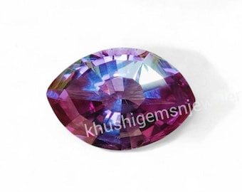 Alexandrite Color Change Fantasy Cut Eye Marquise Loose Gemstone 20x15mm for Ring Pendant Jewelry Making