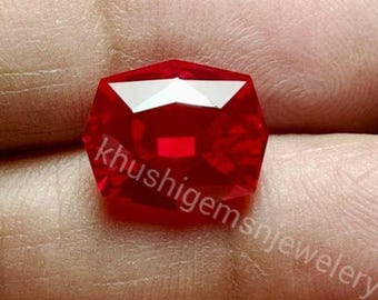 Rubis, corindon, pierres précieuses, coussin en vrac, taille fantaisie, 14 x 10 mm pour la fabrication de bijoux, bague, boucle d'oreille, pendentif